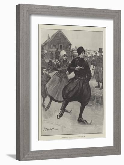 A Winter Sunday in the Island of Marken, Zuider Zee-Gabriel Nicolet-Framed Giclee Print