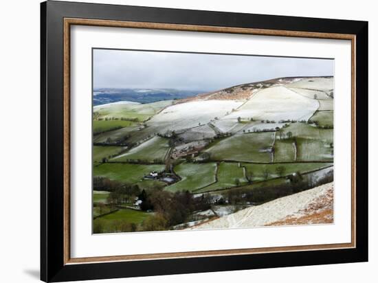 A Wintry Landscape at Springtime in Powys, Wales, United Kingdom, Europe-Graham Lawrence-Framed Photographic Print