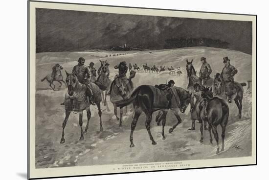 A Wintry Morning on Newmarket Heath-null-Mounted Giclee Print