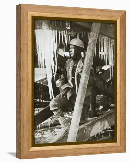 A wintry scene on the Western Front, the Somme, France, World War I, c1916-Unknown-Framed Premier Image Canvas