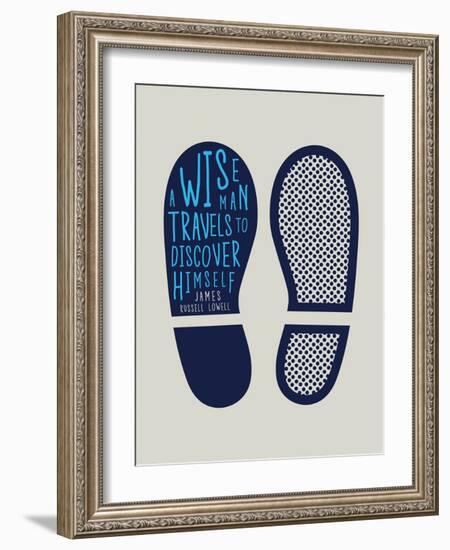 A Wise Man Travels to Discover Himself-null-Framed Art Print