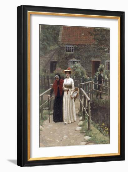 A Wistful Glance, 1897-Edmund Blair Leighton-Framed Giclee Print