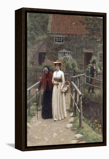A Wistful Glance, 1897-Edmund Blair Leighton-Framed Premier Image Canvas