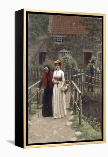 A Wistful Glance, 1897-Edmund Blair Leighton-Framed Premier Image Canvas