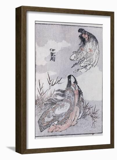 A Witch and a Woman, from a Manga (Colour Woodblock Print)-Katsushika Hokusai-Framed Giclee Print