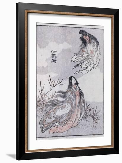 A Witch and a Woman, from a Manga (Colour Woodblock Print)-Katsushika Hokusai-Framed Giclee Print