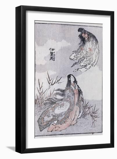 A Witch and a Woman, from a Manga (Colour Woodblock Print)-Katsushika Hokusai-Framed Giclee Print