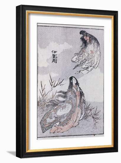 A Witch and a Woman, from a Manga (Colour Woodblock Print)-Katsushika Hokusai-Framed Giclee Print