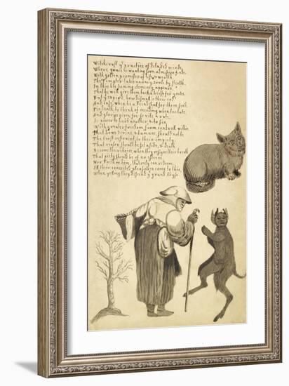 A Witch and Her Familiars-null-Framed Giclee Print