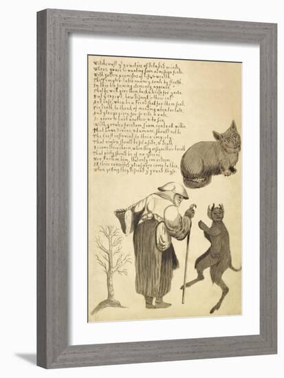 A Witch and Her Familiars-null-Framed Giclee Print