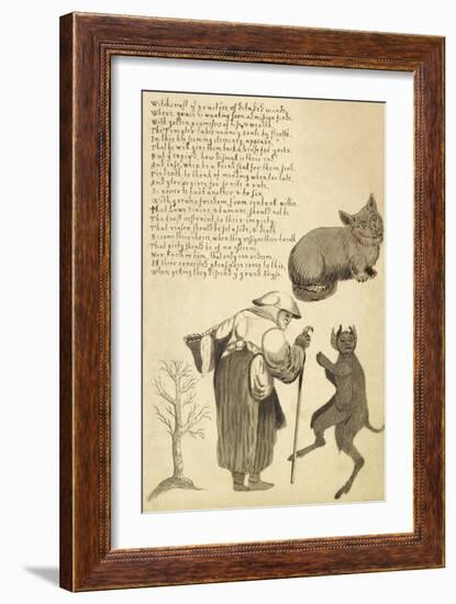 A Witch and Her Familiars-null-Framed Giclee Print