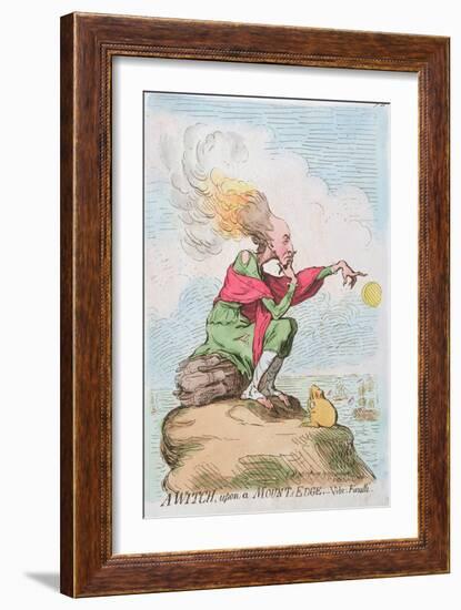 A Witch, Upon a Mount's Edge, or Fuzelli, Published by Hannah Humphrey in 1791-James Gillray-Framed Giclee Print