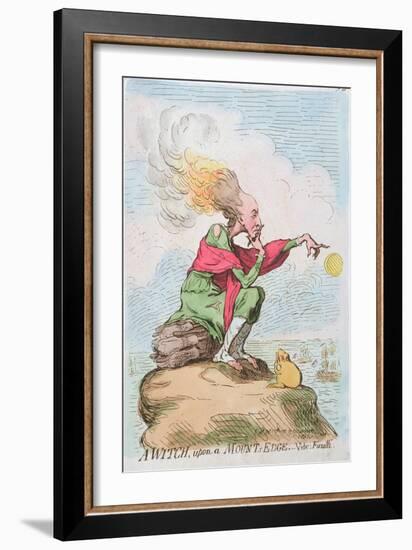 A Witch, Upon a Mount's Edge, or Fuzelli, Published by Hannah Humphrey in 1791-James Gillray-Framed Giclee Print