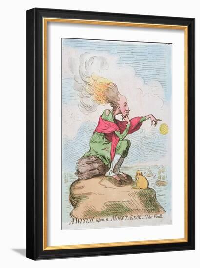 A Witch, Upon a Mount's Edge, or Fuzelli, Published by Hannah Humphrey in 1791-James Gillray-Framed Giclee Print