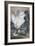 A Wolf Attacked by White Eagle-Kyosai Kawanabe-Framed Giclee Print