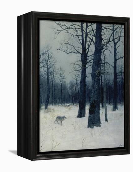 A Wolf in a Forest in Winter, 1885-Isaak Iljitsch Lewitan-Framed Premier Image Canvas