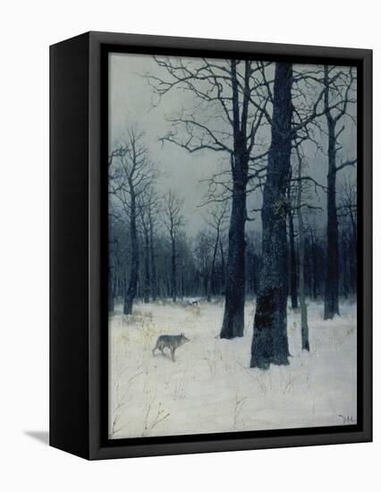 A Wolf in a Forest in Winter, 1885-Isaak Iljitsch Lewitan-Framed Premier Image Canvas