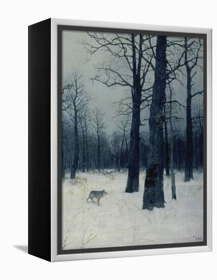 A Wolf in a Forest in Winter, 1885-Isaak Iljitsch Lewitan-Framed Premier Image Canvas