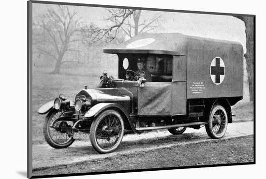 A Wolseley Ambulance Presented to the Birmingham Branch of the British Red Cross Society-null-Mounted Photographic Print