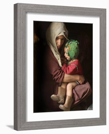 A Woman, 30, Clutches Her 3-Year-Old Daughter Sepgul-null-Framed Photographic Print