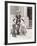 A Woman and Her Four Afghan Hounds-null-Framed Photo