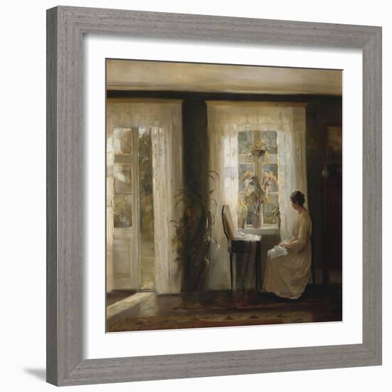 A Woman at a Sunny Window-Carl Holsoe-Framed Giclee Print