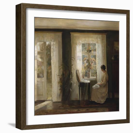 A Woman at a Sunny Window-Carl Holsoe-Framed Giclee Print