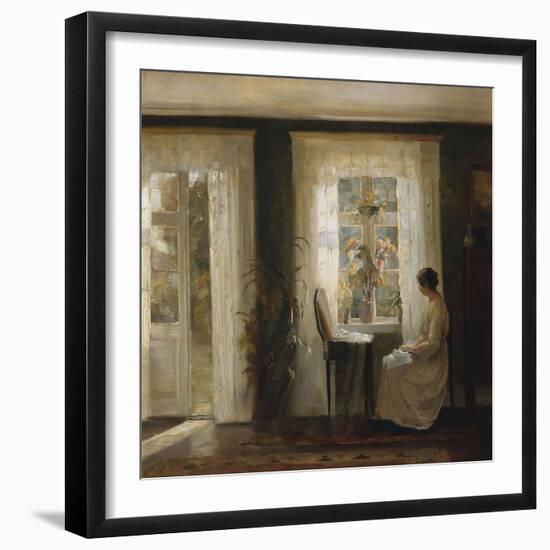 A Woman at a Sunny Window-Carl Holsoe-Framed Giclee Print