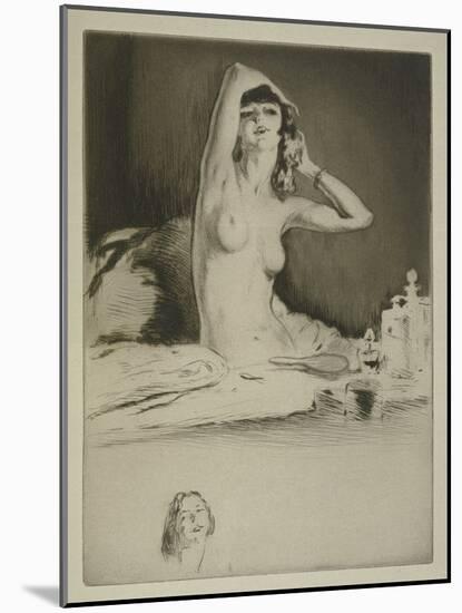 A Woman at Her Toilet, Illustration for 'Mitsou' by Sidonie-Gabrielle Colette (1873-1954) Published-Edgar Chahine-Mounted Giclee Print