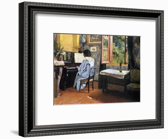 A Woman at the Piano-Félix Vallotton-Framed Giclee Print