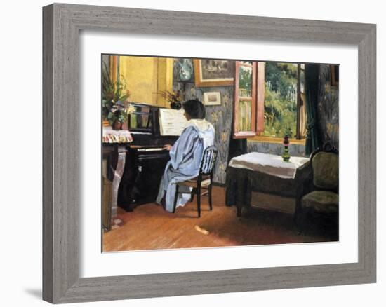 A Woman at the Piano-Félix Vallotton-Framed Giclee Print