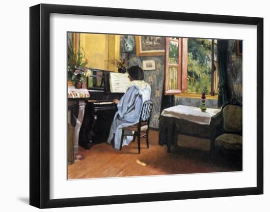 A Woman at the Piano-Félix Vallotton-Framed Giclee Print