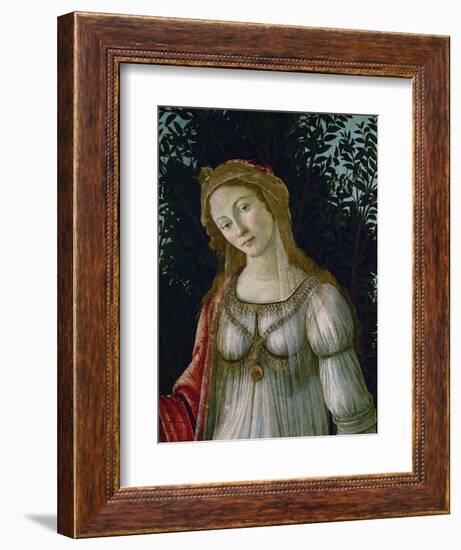 A Woman, Central Figure, Detail from Primavera-Sandro Botticelli-Framed Giclee Print