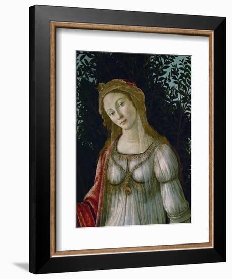 A Woman, Central Figure, Detail from Primavera-Sandro Botticelli-Framed Giclee Print