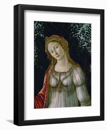 A Woman, Central Figure, Detail from Primavera-Sandro Botticelli-Framed Giclee Print