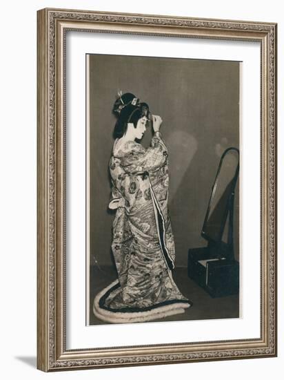 A Woman Dressed in a Kimono-null-Framed Photographic Print