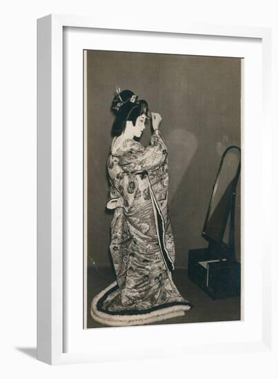 A Woman Dressed in a Kimono-null-Framed Photographic Print