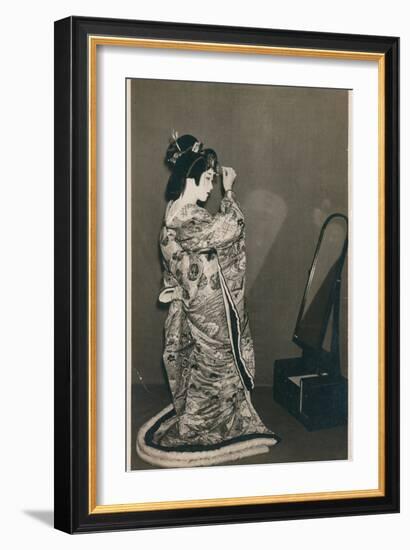 A Woman Dressed in a Kimono-null-Framed Photographic Print