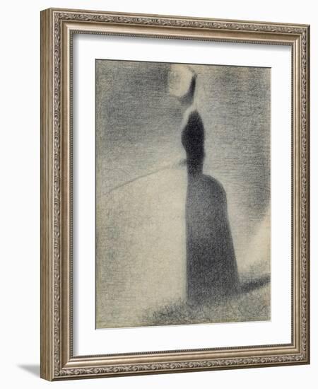 A Woman Fishing, 1884-Georges Seurat-Framed Giclee Print