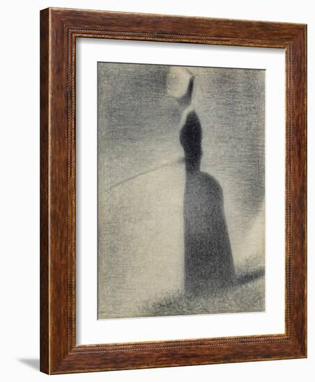 A Woman Fishing, 1884-Georges Seurat-Framed Giclee Print