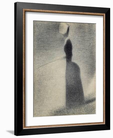 A Woman Fishing, 1884-Georges Seurat-Framed Giclee Print