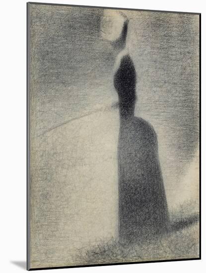 A Woman Fishing, 1884-Georges Seurat-Mounted Giclee Print