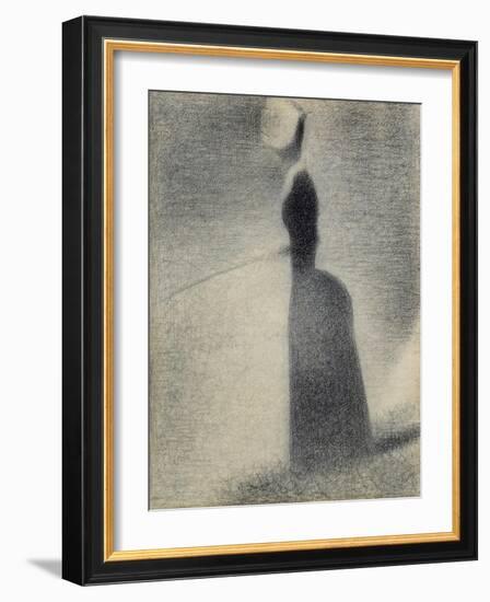 A Woman Fishing, 1884-Georges Seurat-Framed Giclee Print