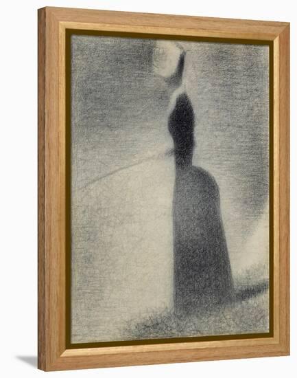 A Woman Fishing, 1884-Georges Seurat-Framed Premier Image Canvas
