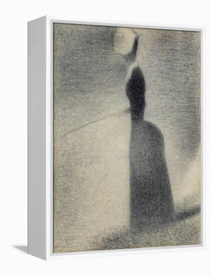 A Woman Fishing, 1884-Georges Seurat-Framed Premier Image Canvas