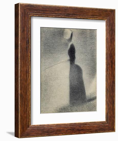 A Woman Fishing, 1884-Georges Seurat-Framed Giclee Print