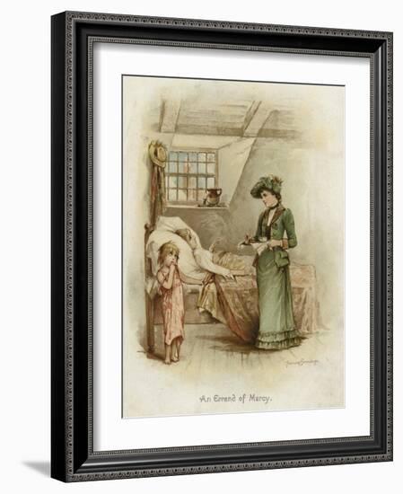 A Woman Holding a Tray Beside a Bed-Frances Brundage-Framed Giclee Print