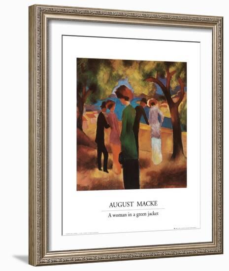 A Woman in a Green Jacket-Auguste Macke-Framed Art Print