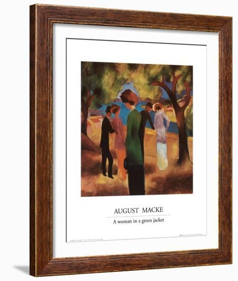 A Woman in a Green Jacket-Auguste Macke-Framed Art Print