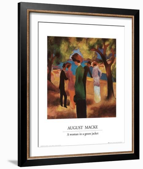 A Woman in a Green Jacket-Auguste Macke-Framed Art Print